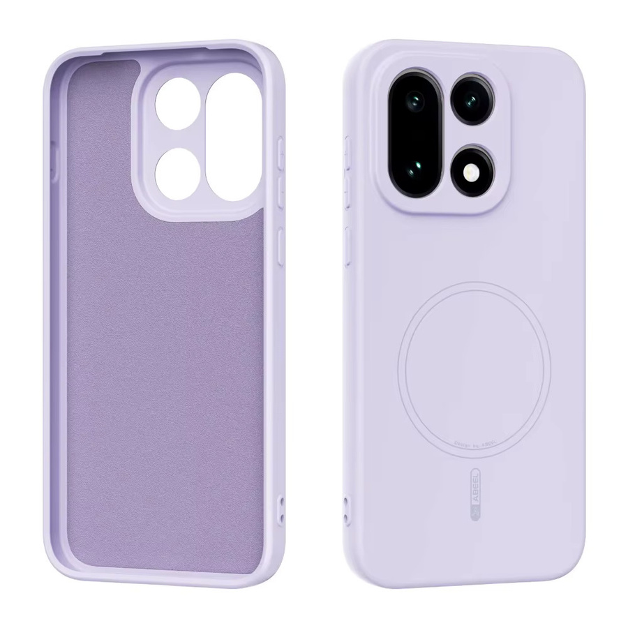 Luxuriöse Silikon-Handyhülle mit magnetischer Aufladung für OnePlus 15, 13T und 13S in Gelb und Lila - Bild 1
