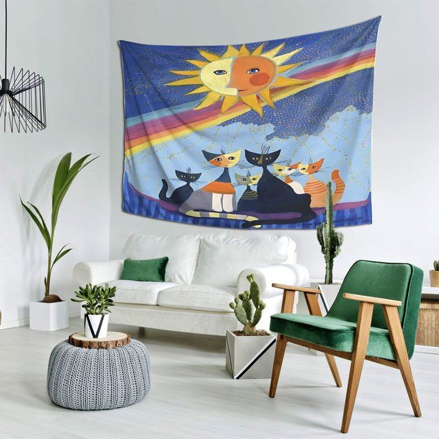 VIKAMA Wandteppich Rosina Wachtmeister Thanksgiving Wanddekoration für Wohnzimmer und Schlafzimmer - Bild 1