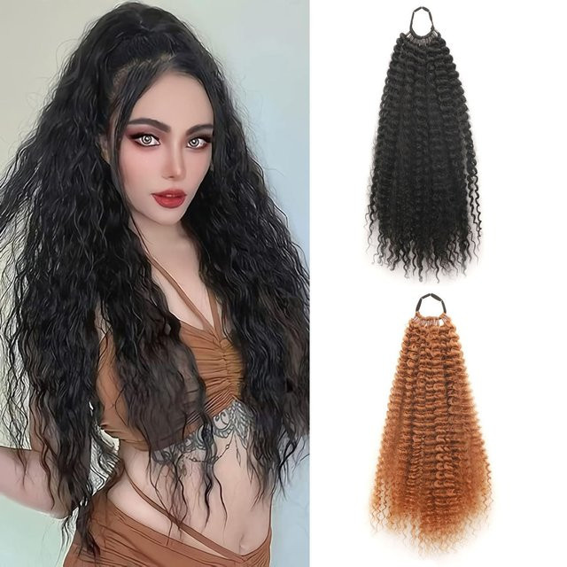 Jeedou Pferdeschwanz-Verlängerung, lockiges Haar, Damen - Bild 1