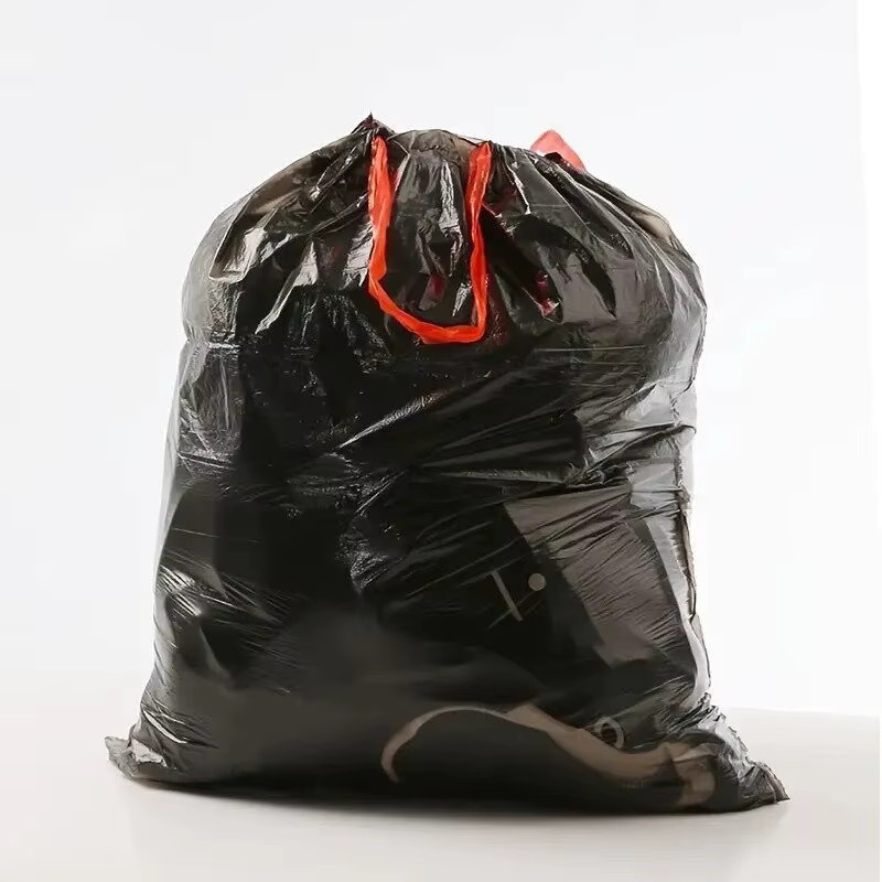 15 Rollen schwarze Kordelzug-Müllsäcke aus Kunststoff für Garten, Büro und Küche - Bild 4