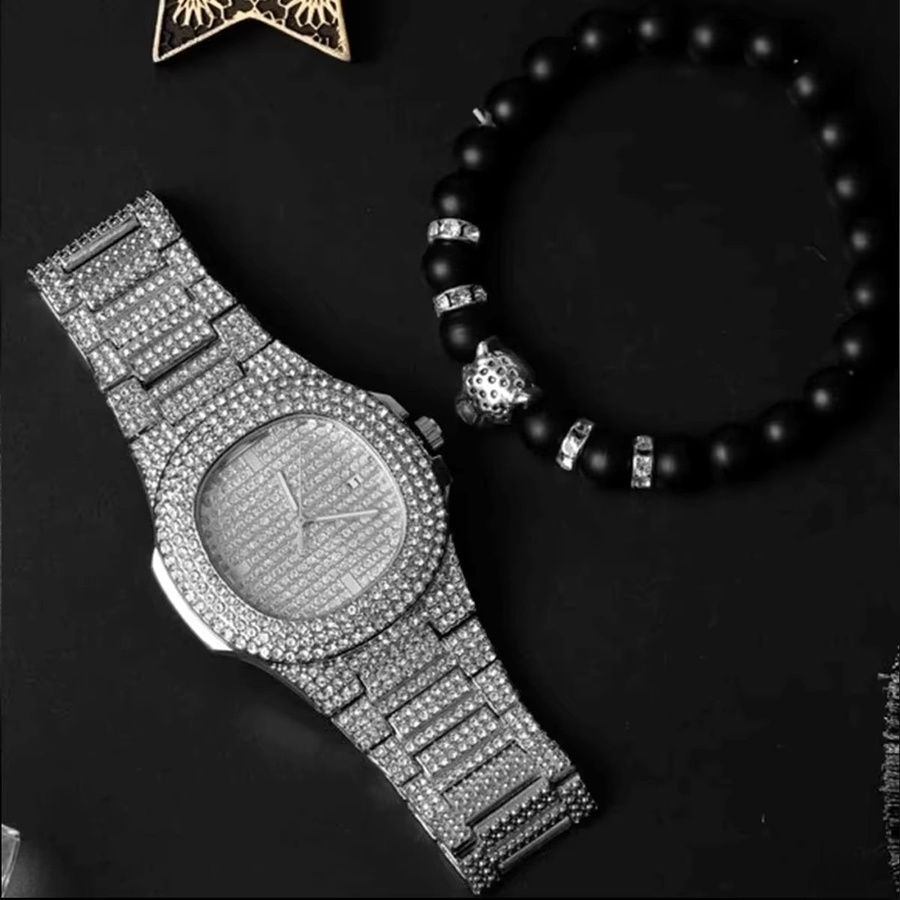 RUNERR Armbanduhr Edelstahl, Quarz, Silber, Kristall, Damen - Bild 2