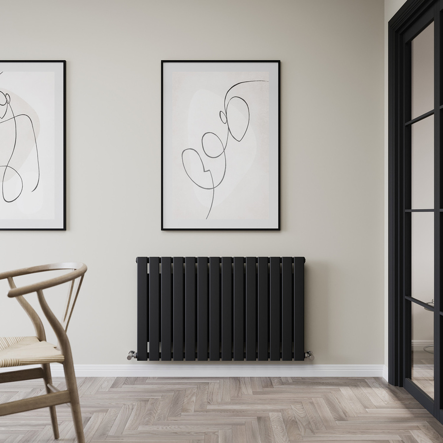 Hudson Reed Alpha Design Konvektor-Heizkörper Typ 11 Horizontal, Schwarz, Leistung: 874 Watt, B: 98,0 cm, H: 60,0 cm - Bild 1