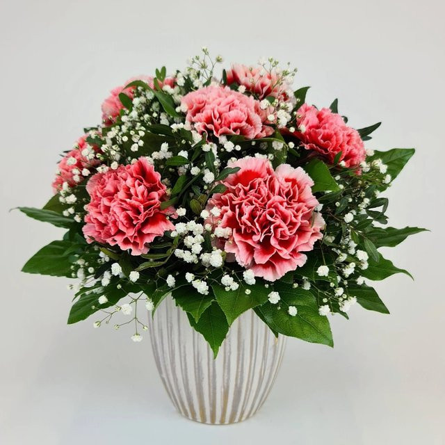 Blumenstrauß Schwärmerei Rosen Nelken Rosa Pink - Bild 1