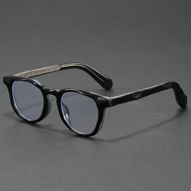 Cs Cojos Korrektionsbrille, Acetat, Vollrand, rund, schwarz - Bild 1