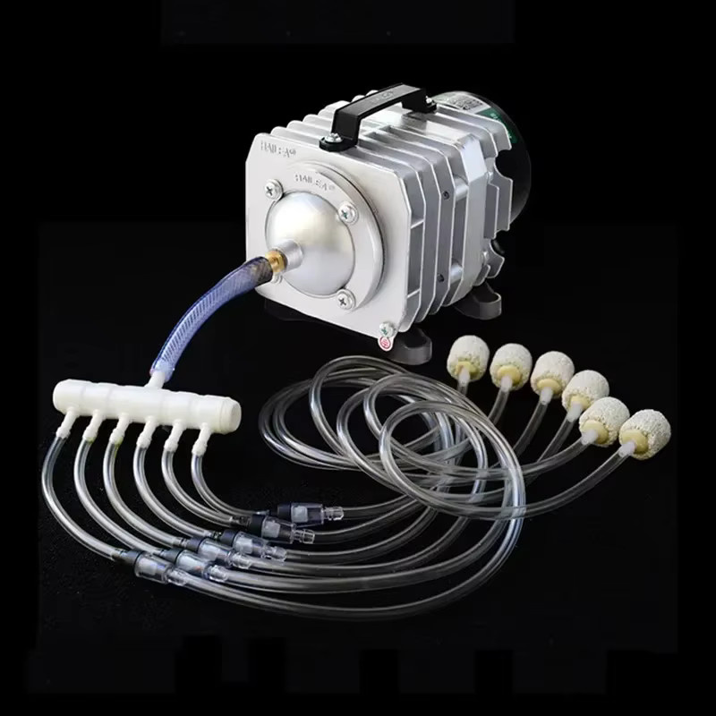 Hailea ACO Elektromagnetischer Luftkompressor für Koi-Aquarium und Teich, Silber, 220 V - Bild 4