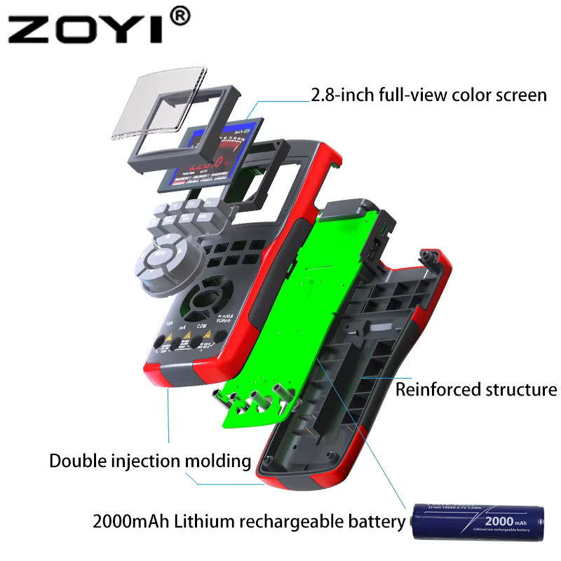 ZOYI Handoszilloskop-Multimeter ZT702S 2-in-1 Messgerät mit Überlastschutz für Kfz-Reparaturen - Bild 4