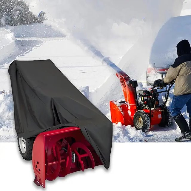 Schutzhülle für Schneefräsen in Schwarz als Staubschutz und wetterfeste Abdeckung für deine Schneemaschine im Außenbereich - Bild 1