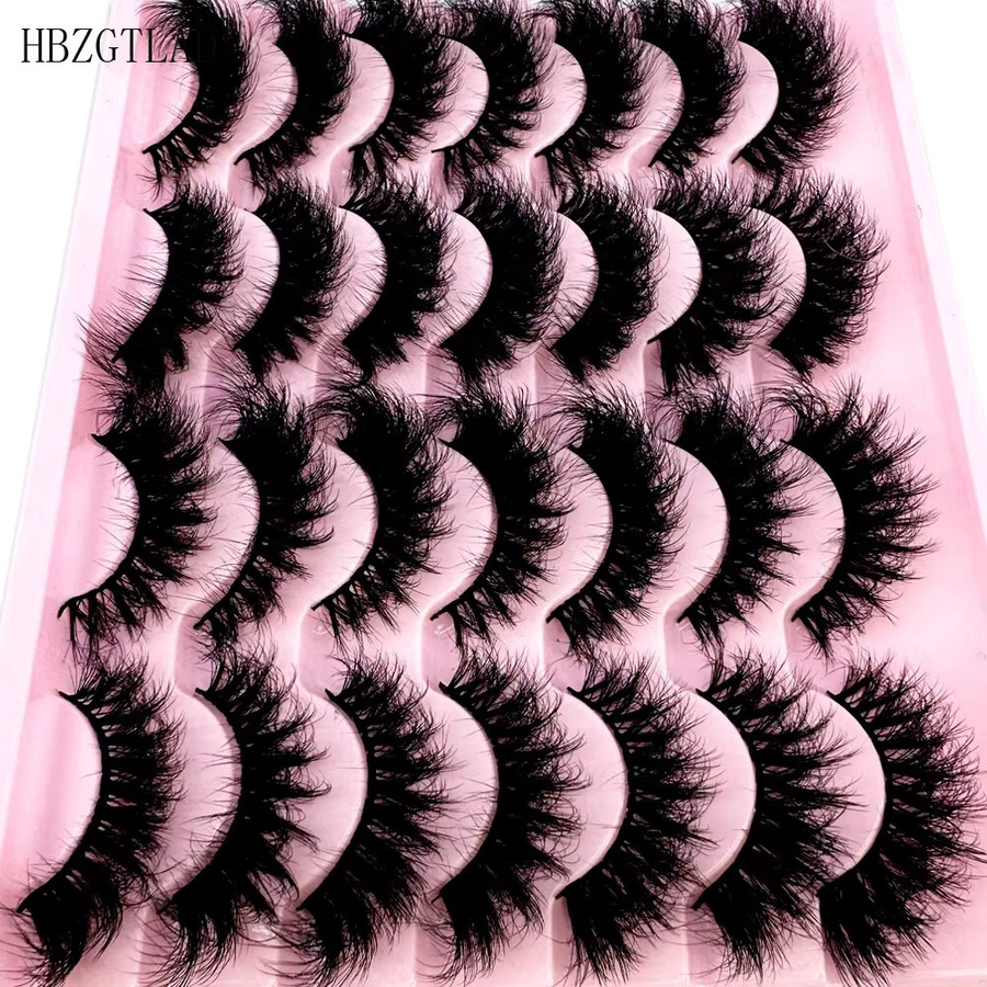 Hbzgtlad Kunstwimpern 3D 8D Nerz, 14 Paar, Black, Natürlich - Bild 3