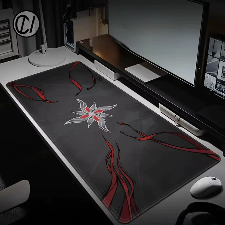 HYBXAXC Genshin Impact Arlecchino Gaming Mousepad in Schwarz für Laptop und Tastatur - Bild 1