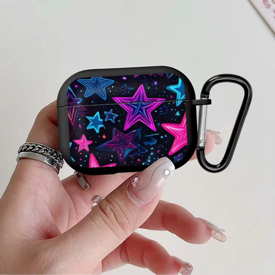 Schutzhülle mit bunten Sternen für Apple AirPods 4, 3, Pro, Pro 2 und Pro 3 in Multicolour - Bild 5