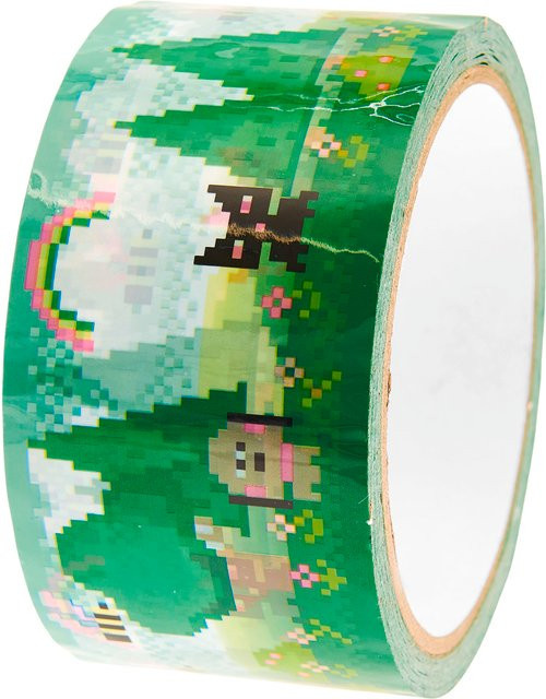 Rico Design Paper Poetry Paketklebeband Pixel in Grün - Bild 1