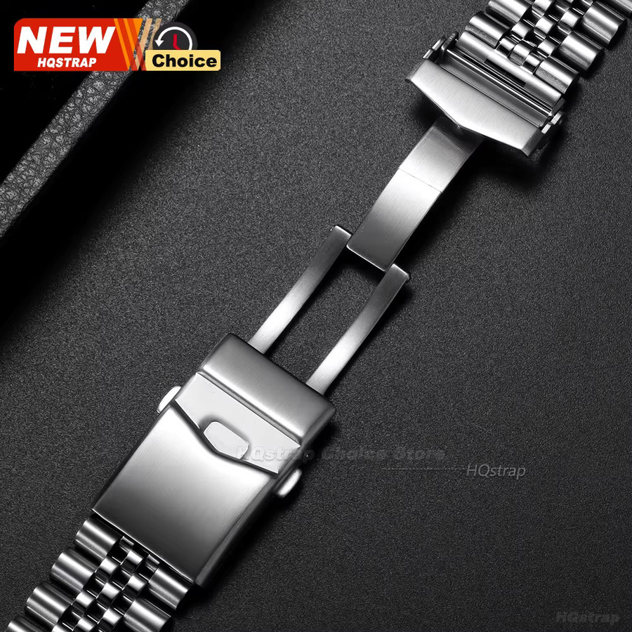 HQstrap Uhrenarmband Edelstahl, Jubilee, Silber, Herren, 20/21/22 mm - Bild 3
