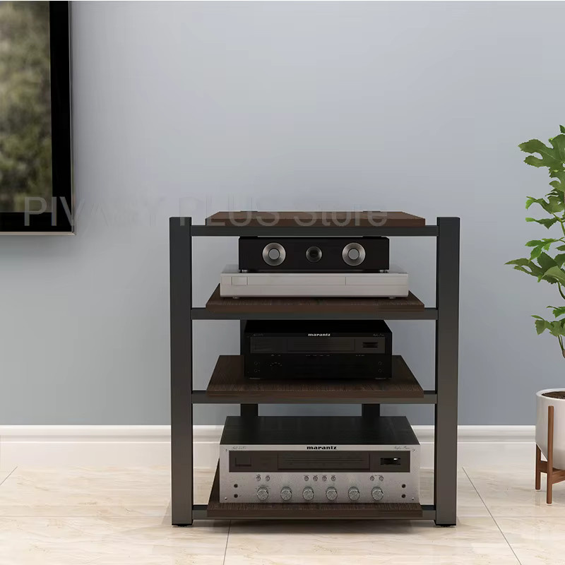 PIVASY Audio Rack Open Frame Verstärkerständer in Schwarz mit 2 bis 4 Ebenen für Home Theater und DJ-Systeme - Bild 1