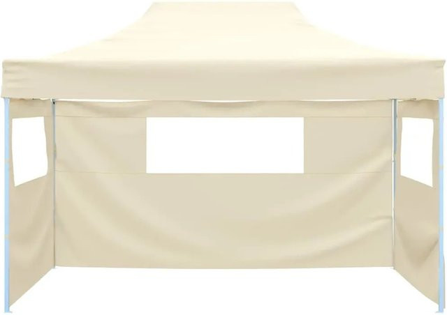vidaXL Faltzelt mit 3 Wänden in Creme, B/T/H: 450 x 300 x 230 cm - Bild 1