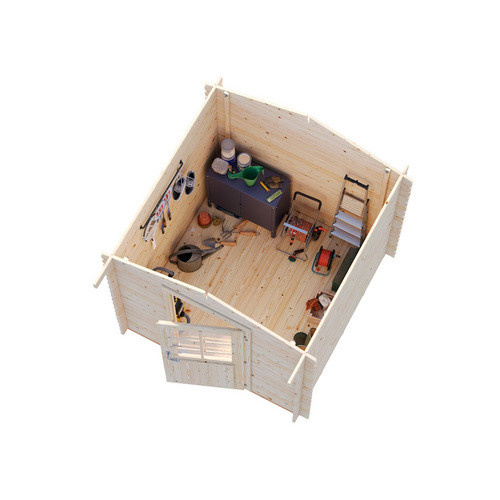 PALMAKO Gartenhaus Vivian aus Fichtenholz in Grau mit Satteldach, B/T/H: 254 x 240 x 229 cm - Bild 1