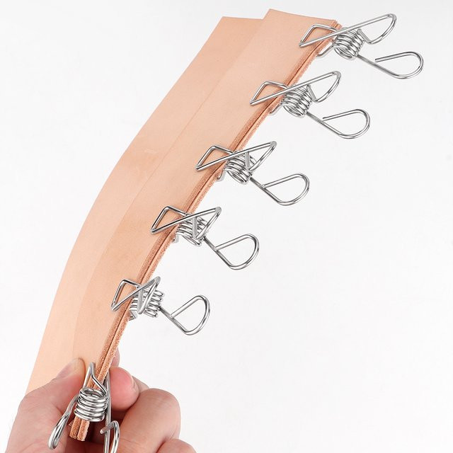 QJH 5 Stück Metall Clips für DIY Näharbeiten und Lederhandwerk - Bild 1