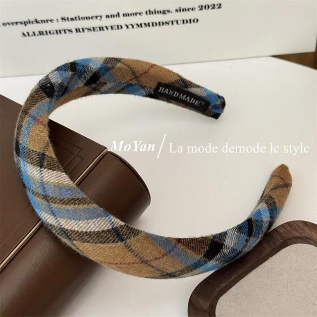 Haarreif Karomuster, black, Damen - Bild 1