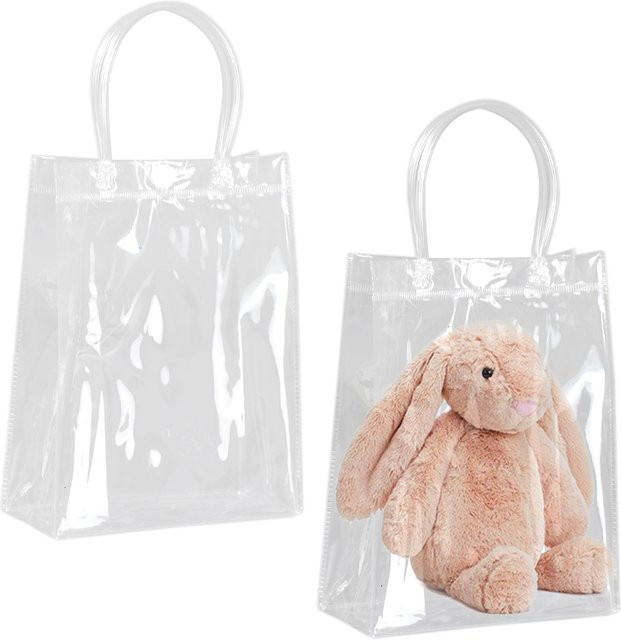 Transparente Geschenktüten aus PVC mit Griff für Hochzeiten, Geburtstage und Gastgeschenke - Bild 1