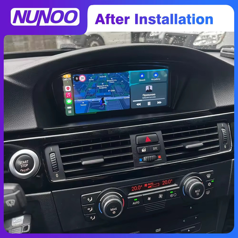 Nunoo Multimedia Player für BMW 3er und 5er Serie E60 E61 E90 E91 E92 E93 (2005-2012) mit Linux Carplay, Android Auto und GPS in Schwarz - Bild 2