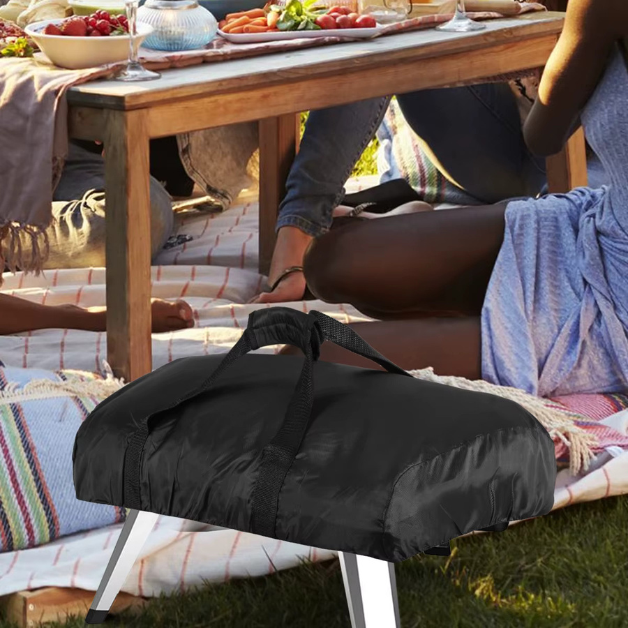 Willstar Pizza Ofen Abdeckung aus 420D Oxford Polyester, wasserdicht und staubdicht, Schwarz, kompatibel mit Ooni Koda 12, B/T/H: 63,0 x 40,9 x 16,0 cm - Bild 5