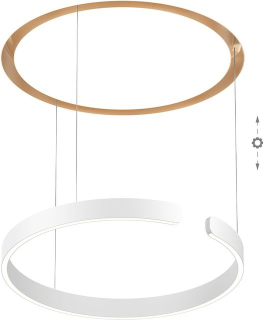 Occhio Mito Cosmo 60 LED-Pendelleuchte in Gold matt und Weiß matt mit dimmbarer x-tra warm LED (2200K - 3500K) - Bild 1