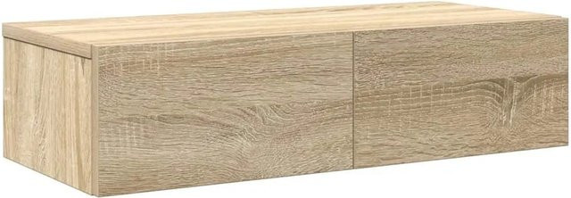 vidaXL Wandregal mit Schubladen Sonoma-Eiche, Braun, B/T/H: 60 x 26,5 x 15 cm - Bild 1