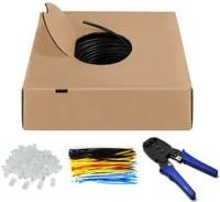 goobay Outdoor Netzwerkkabel-Set Cat.6 U/UTP Ethernet LAN in Schwarz - Bild 1