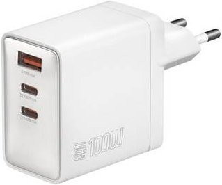 4Smarts USB Ladegerät 100W mit 2x USB-C und USB-A, GaN Technologie, Weiß - Bild 1
