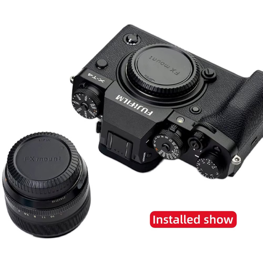 Fujifilm Kamera-Gehäuseabdeckung und Objektivrückdeckel für Fujifilm X Serie in Schwarz - Bild 2