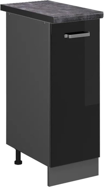 Vicco Apothekerschrank R-Line Schwarz Hochglanz Anthrazit B/T/H: 30 x 60 x 81,6 cm - Bild 1