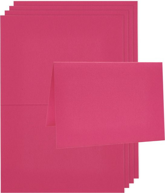 Rico Design Paper Poetry Luxury Karten B6 Fuchsia - Bild 1