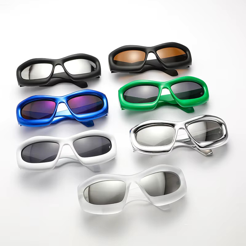 Ah-Mee Sonnenbrille, Damen, Vollrand, rechteckig, Kunststoff - Bild 2
