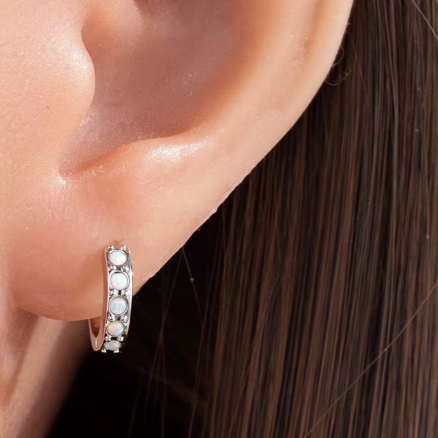 mling Ohrstecker Edelstahl, Zirkonia, Silber - Bild 2