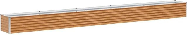 vidaXL Hochbeet aus verzinktem Stahl in Hellbraun B: 485 cm, T: 50 cm, H: 36 cm - Bild 1