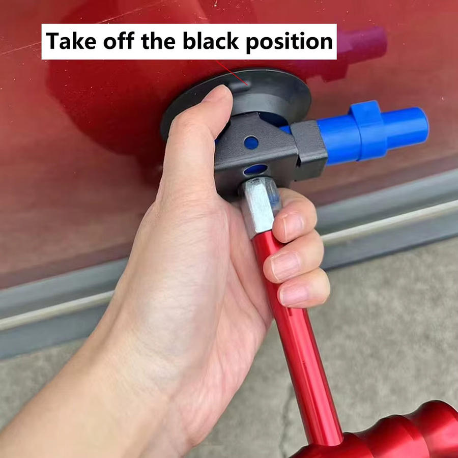 Besper T-Griff Vakuum Saugnapf Dent Puller mit Handpumpe zur Autokarosserie-Dellenentfernung, Multicolor - Bild 4
