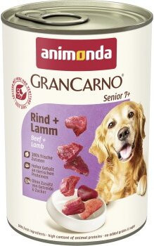 animonda GranCarno Original Nassfutter Hund Senior Rind und Lamm 24 x 400 g - Bild 1