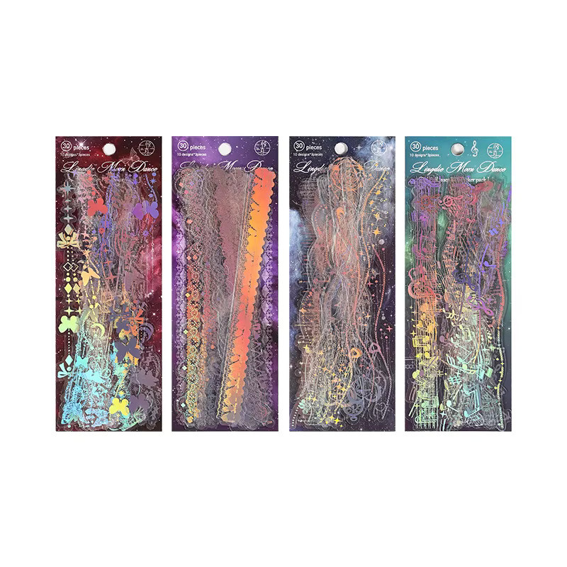 Nocturne Fantasy Holographische PET-Sticker für Kinder-Tagebücher, Multicolour - Bild 4