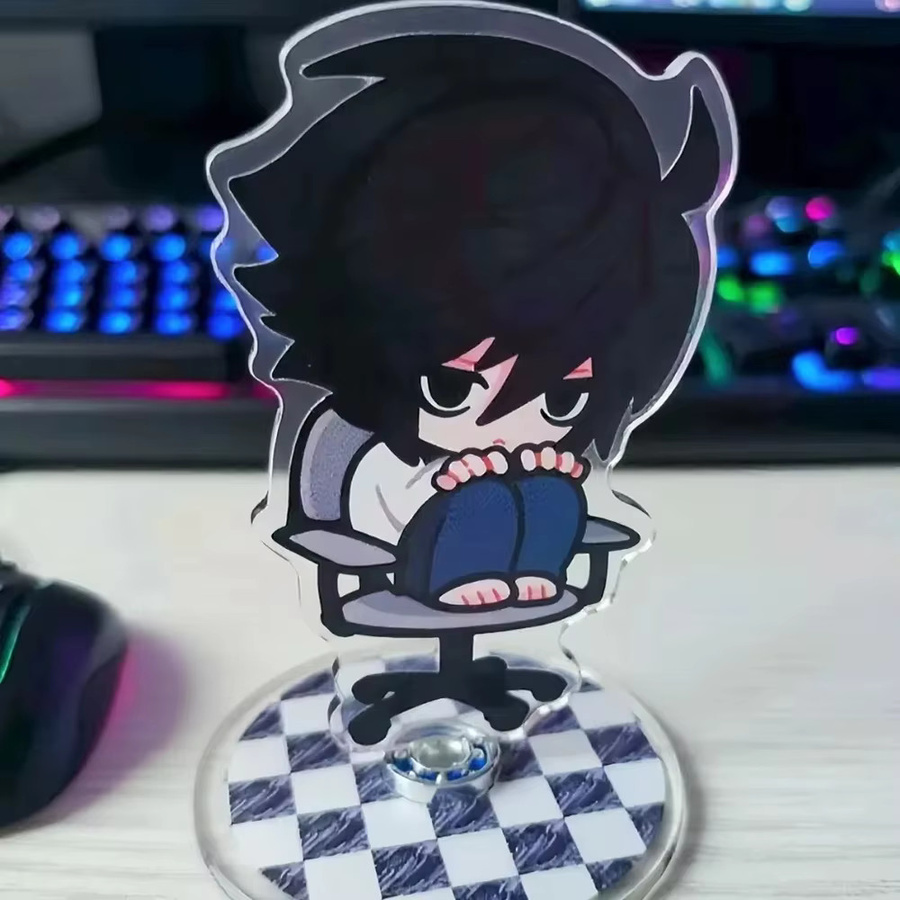 YUMEI Anime Death Note L Lawliet Cosplay Acryl-Ständer, drehbare Figur in Multicolor zur Desktop-Dekoration - Bild 3