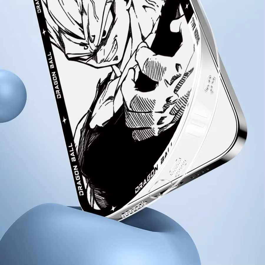 Transparente Handyhülle mit Dragon Ball Vegeta Design für iPhone Modelle - Bild 3