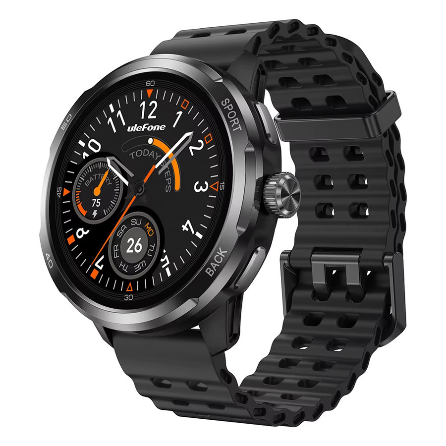 Ulefone Smartwatch, 1,5 Zoll AMOLED, GPS, Herzfrequenz, Schwarz, Unisex - Bild 5