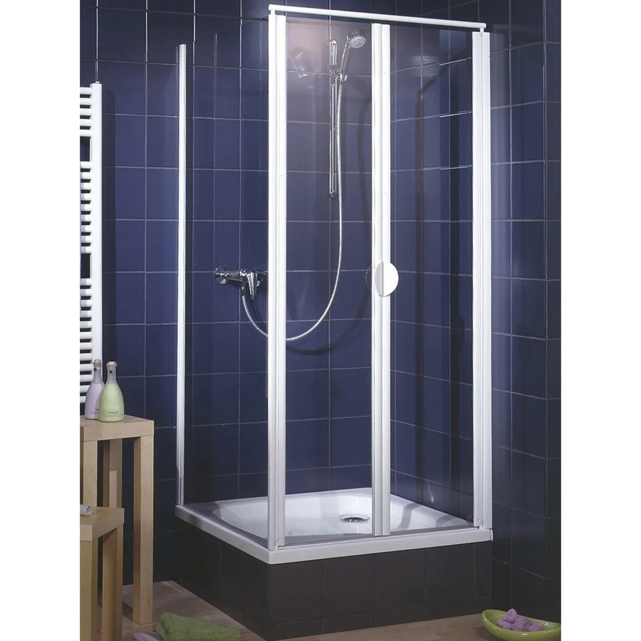 Schulte Duschset Sunny Pendeltür und Seitenwand in Weiß und Transparent B/T/H: 90 x 90 x 180 cm - Bild 2