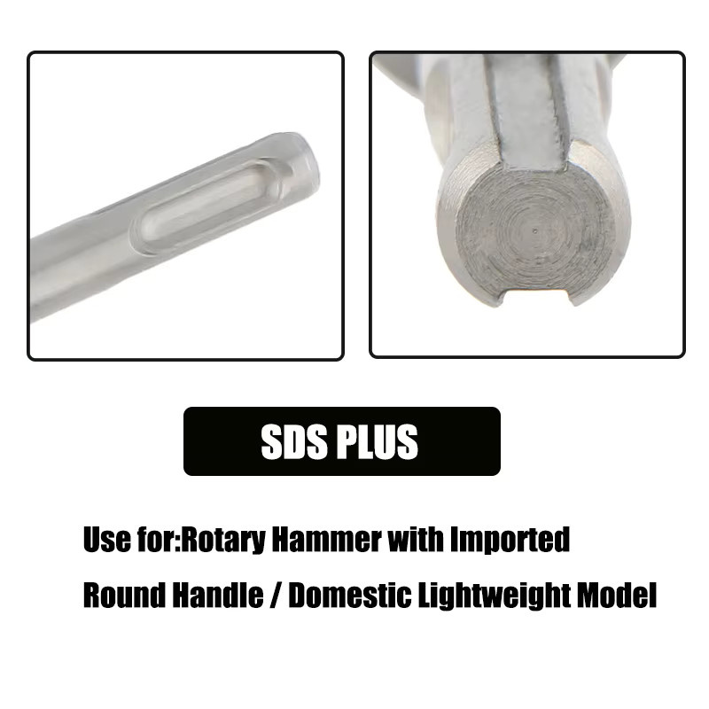 CHINNCC Stahlbetonbohrer SDS-Plus mit Hartmetall-Klingenkopf für Bewehrungsstahl, Farbe: Silber - Bild 4