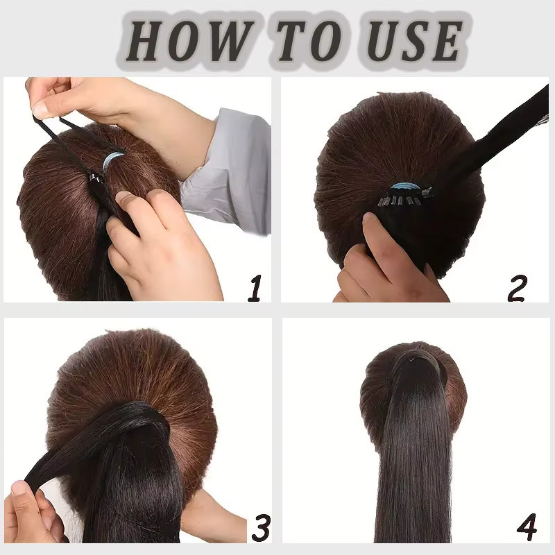 WIGSIN Haarverlängerung Pferdeschwanz, synthetisch, glatt, 28 Zoll, Damen - Bild 5