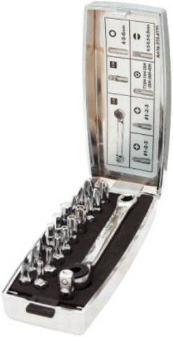 KS Tools 1/4" CHROMEplus Bit-Satz, 20-teilig, silberfarben - Bild 1