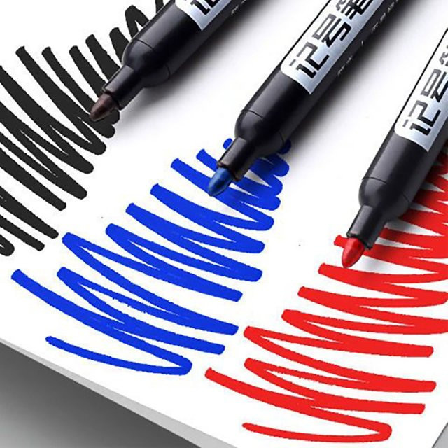10er Set Permanent Marker mit feiner Spitze und wasserfester Tinte in Schwarz, Blau und Rot für Manga, Zeichnungen und Skizzen - Bild 1