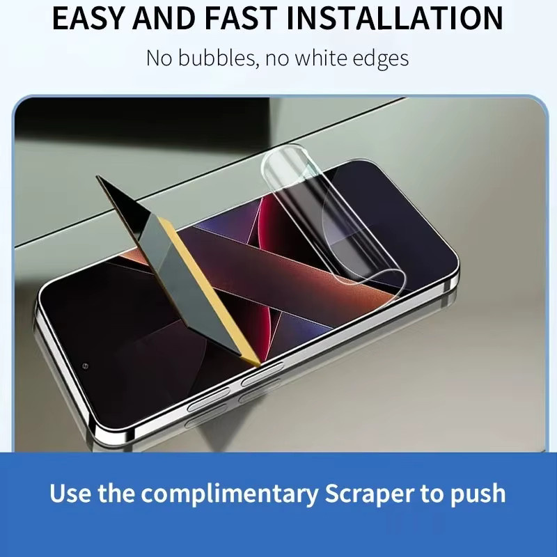 3 Stück HD Full Cover Hydrogel Displayschutzfolie für Xiaomi Poco X7 Pro, X6, M7 und F7 Ultra, transparent - Bild 3