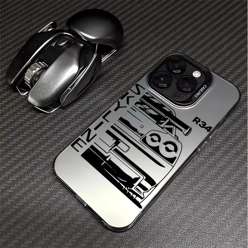 Stoßfeste Handyhülle im Auto-Design für iPhone 11 bis iPhone 16 Pro Max mit harter Rückseite - Bild 4