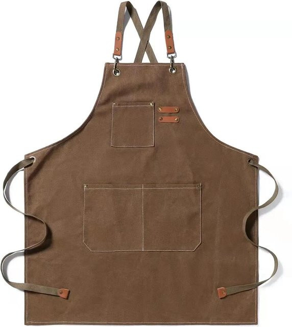 Yiran Bag Leinenschürze für Küche und Gartenarbeit in Grau oder Braun - Bild 1
