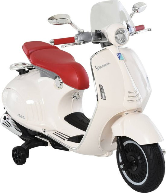 HOMCOM Vespa Kinder-Elektro-Motorrad, creme, ab 3 Jahre - Bild 1