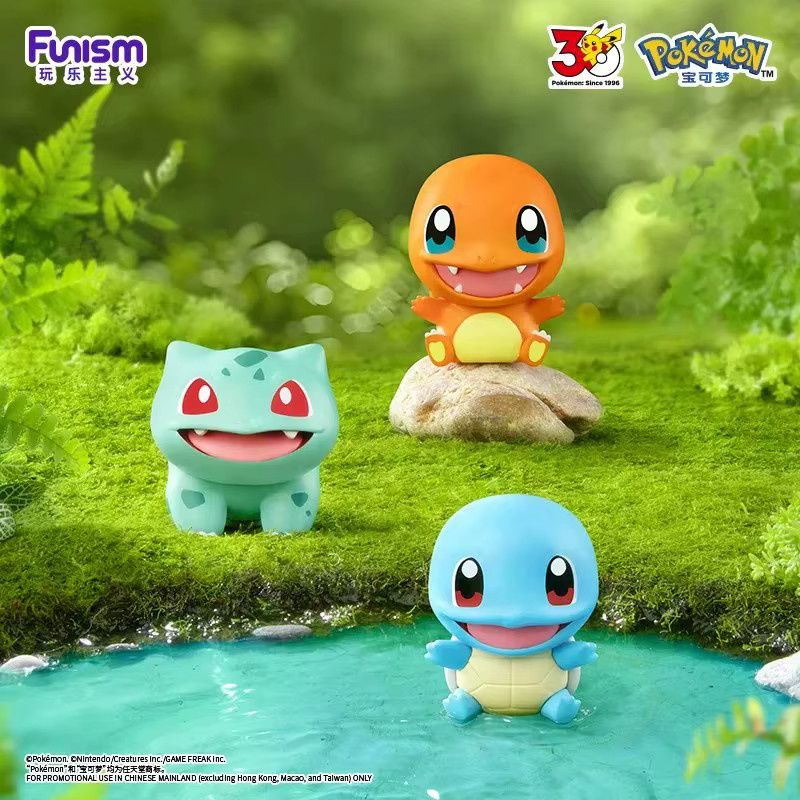 Funism Pokémon 30. Jubiläums-Blindbox, Erstpartner-Starter-Pokémon-Elfenball-Ornament-Figur-Spielzeuge - Bild 3